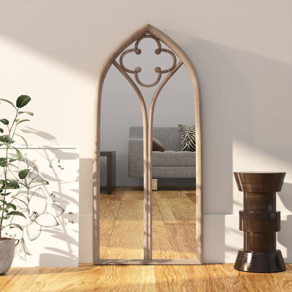 Spiegel 100x45 cm ijzer zandkleurig is nu te koop bij PeponiXL, paradijselijk wonen!