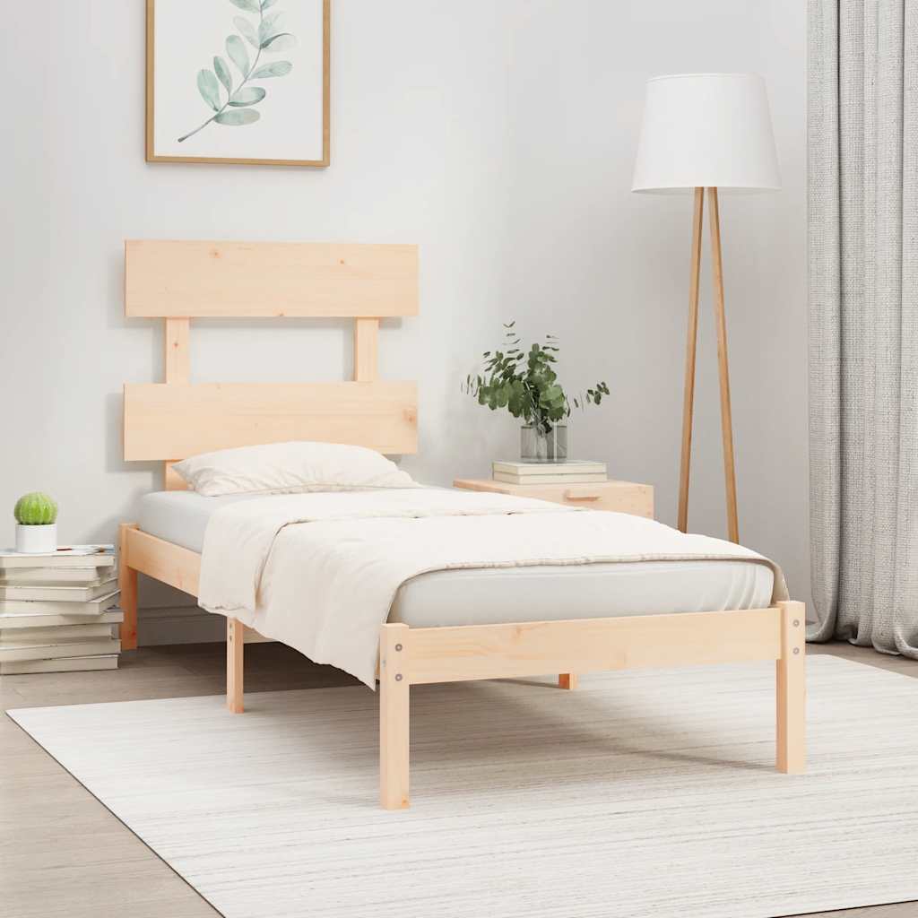 Bedframe massief hout 90x200 cm is nu te koop bij PeponiXL, paradijselijk wonen!