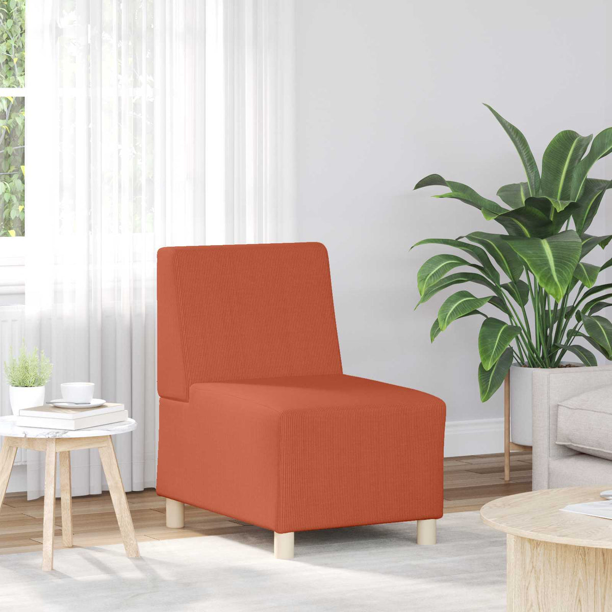 Modulaire Bankeenheid Armlos Oranje 55 x 74 x 82 cm Katoen Stof is nu te koop bij PeponiXL, paradijselijk wonen!