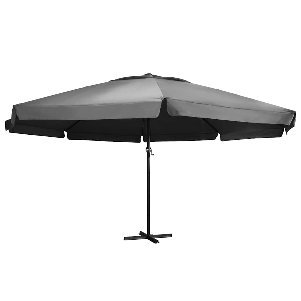 Parasol met aluminium paal 600 cm antracietkleurig is nu te koop bij PeponiXL, paradijselijk wonen!