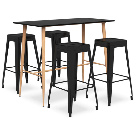 5-delige Barset zwart is nu te koop bij PeponiXL, paradijselijk wonen!
