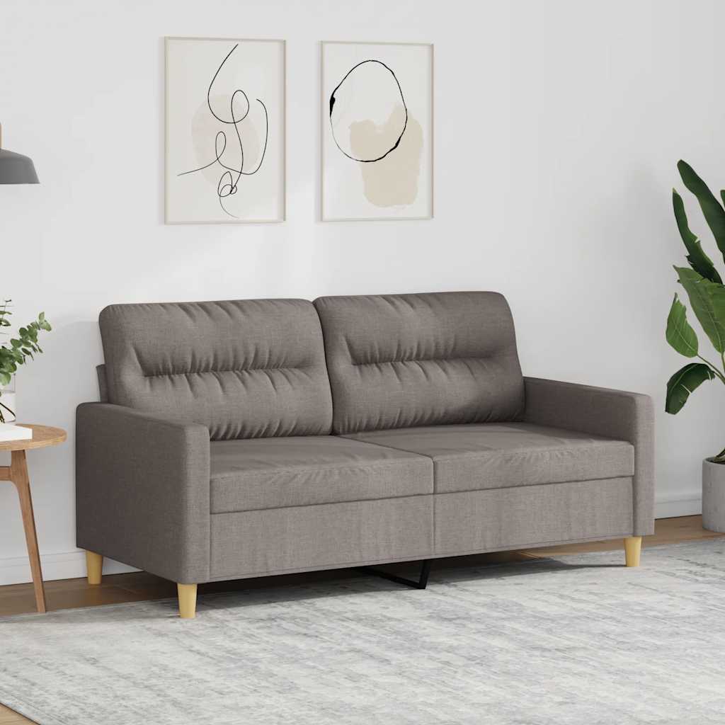 Tweezitsbank 140 cm stof taupe is nu te koop bij PeponiXL, paradijselijk wonen!