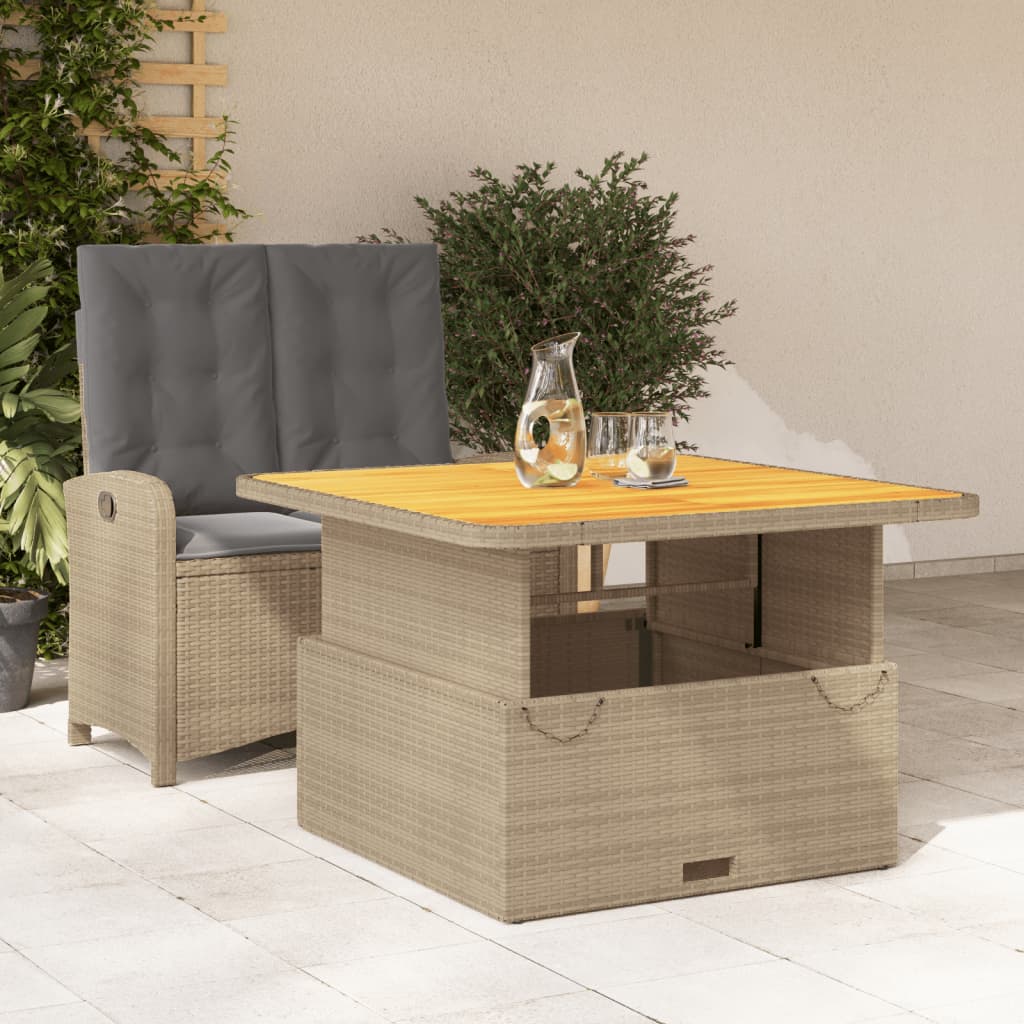 2-delige Tuinset met kussens poly rattan beige is nu te koop bij PeponiXL, paradijselijk wonen!