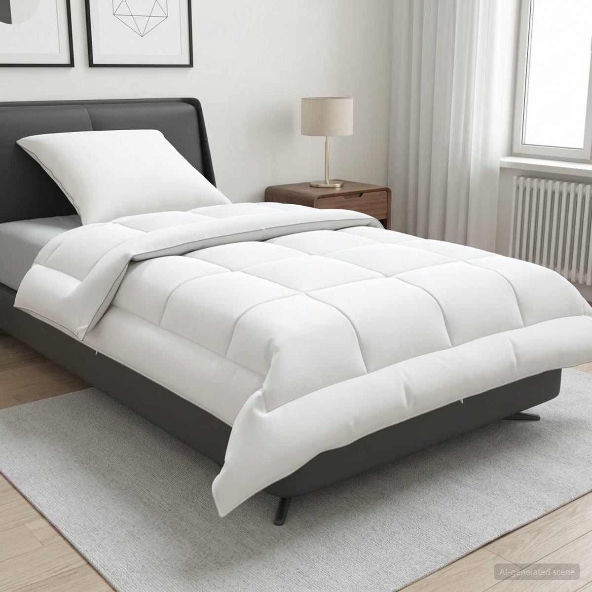 Dekbed en Kussen Set 2 st 135x200 cm Zomer 200 GSM Wol Wit is nu te koop bij PeponiXL, paradijselijk wonen!