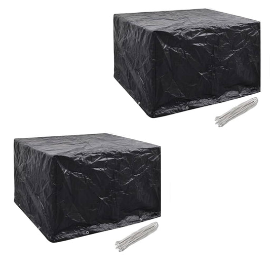 Tuinmeubelhoezen poly rattan 2 st 4-persoons 113x113 cm is nu te koop bij PeponiXL, paradijselijk wonen!