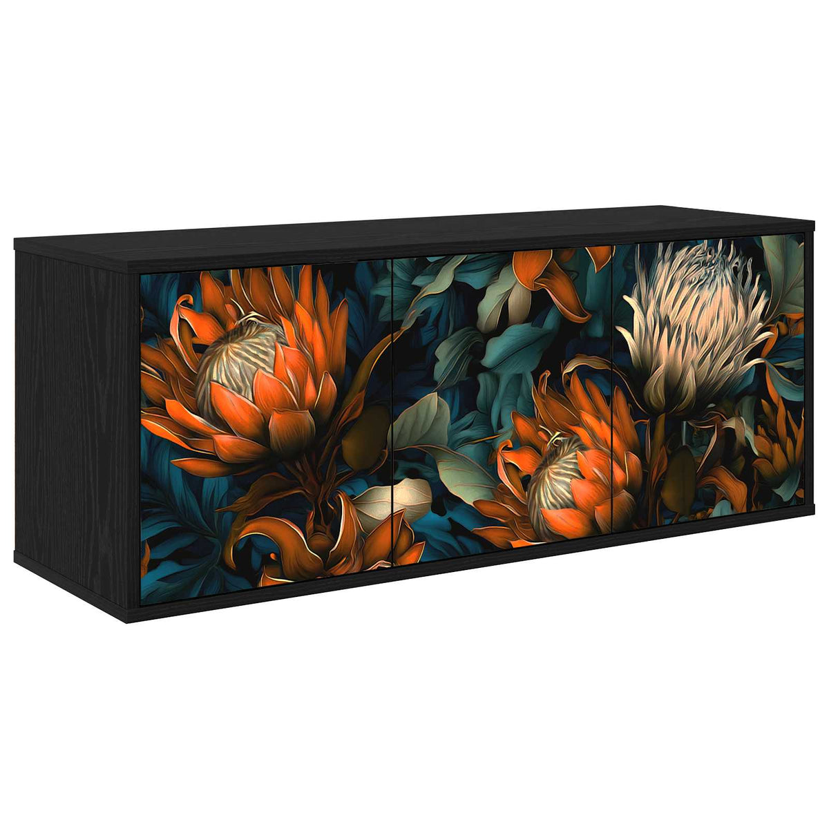Wandgemonteerd tv-meubel LOCHEM 102 x 33 x 40 cm Zwart eiken is nu te koop bij PeponiXL, paradijselijk wonen!