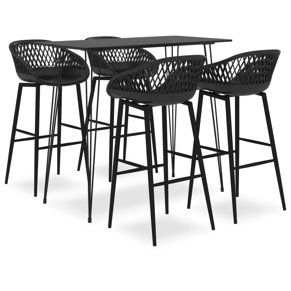 5-delige Barset zwart is nu te koop bij PeponiXL, paradijselijk wonen!