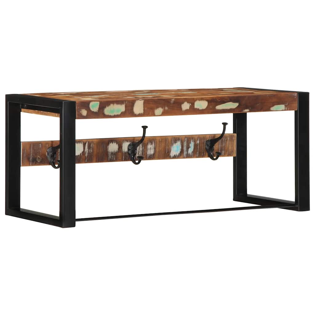 Kapstok 80x35x35 cm massief gerecycled hout meerkleurig is nu te koop bij PeponiXL, paradijselijk wonen!