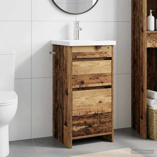 Badkamermeubel met Wasbak Oud hout 42 x 40 x 84,5 cm is nu te koop bij PeponiXL, paradijselijk wonen!