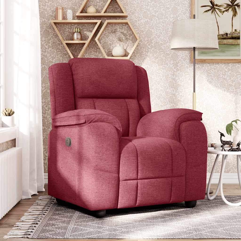 Fauteuil verstelbaar stof wijnrood is nu te koop bij PeponiXL, paradijselijk wonen!
