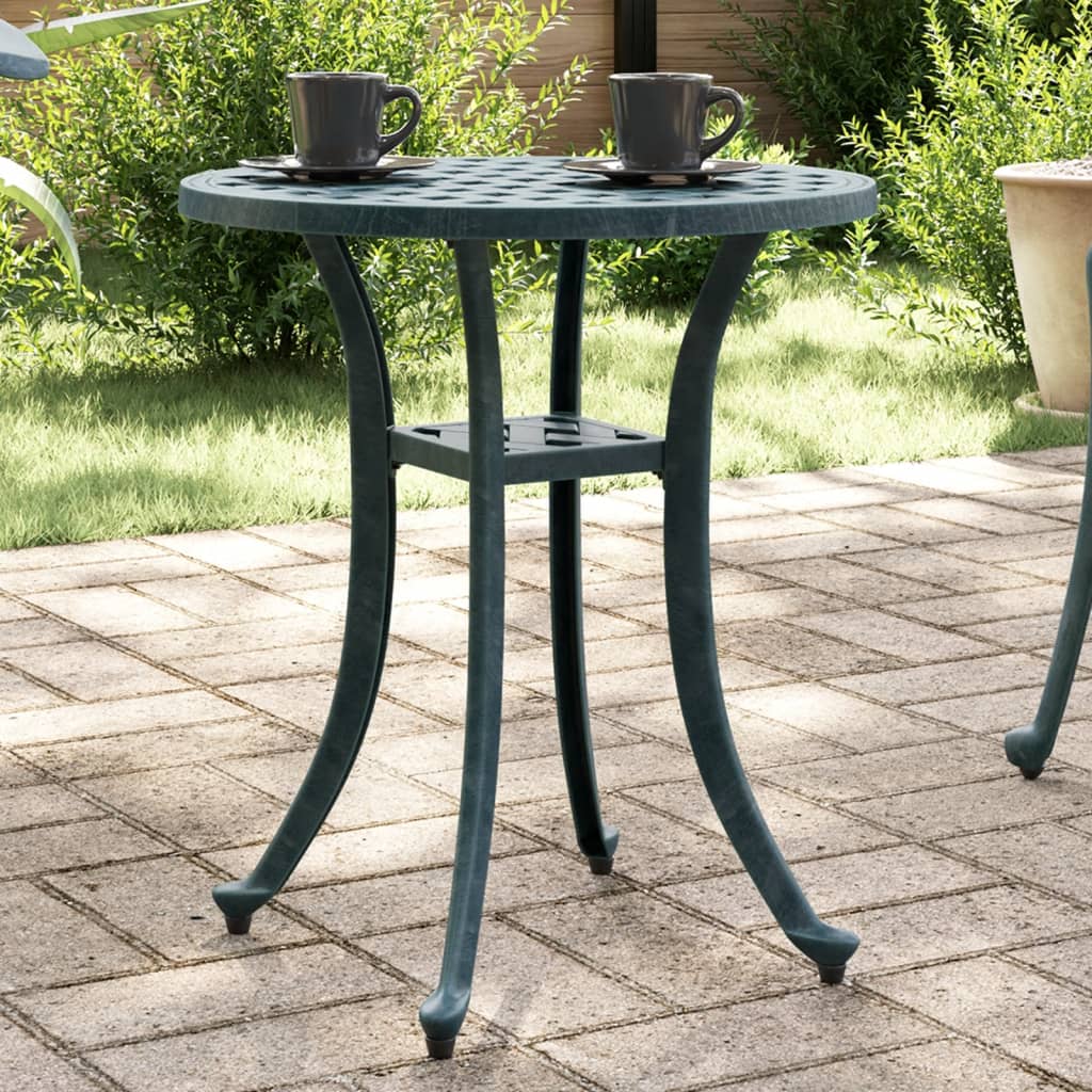 Tuintafel Ø 48x53 cm gietaluminium groen is nu te koop bij PeponiXL, paradijselijk wonen!