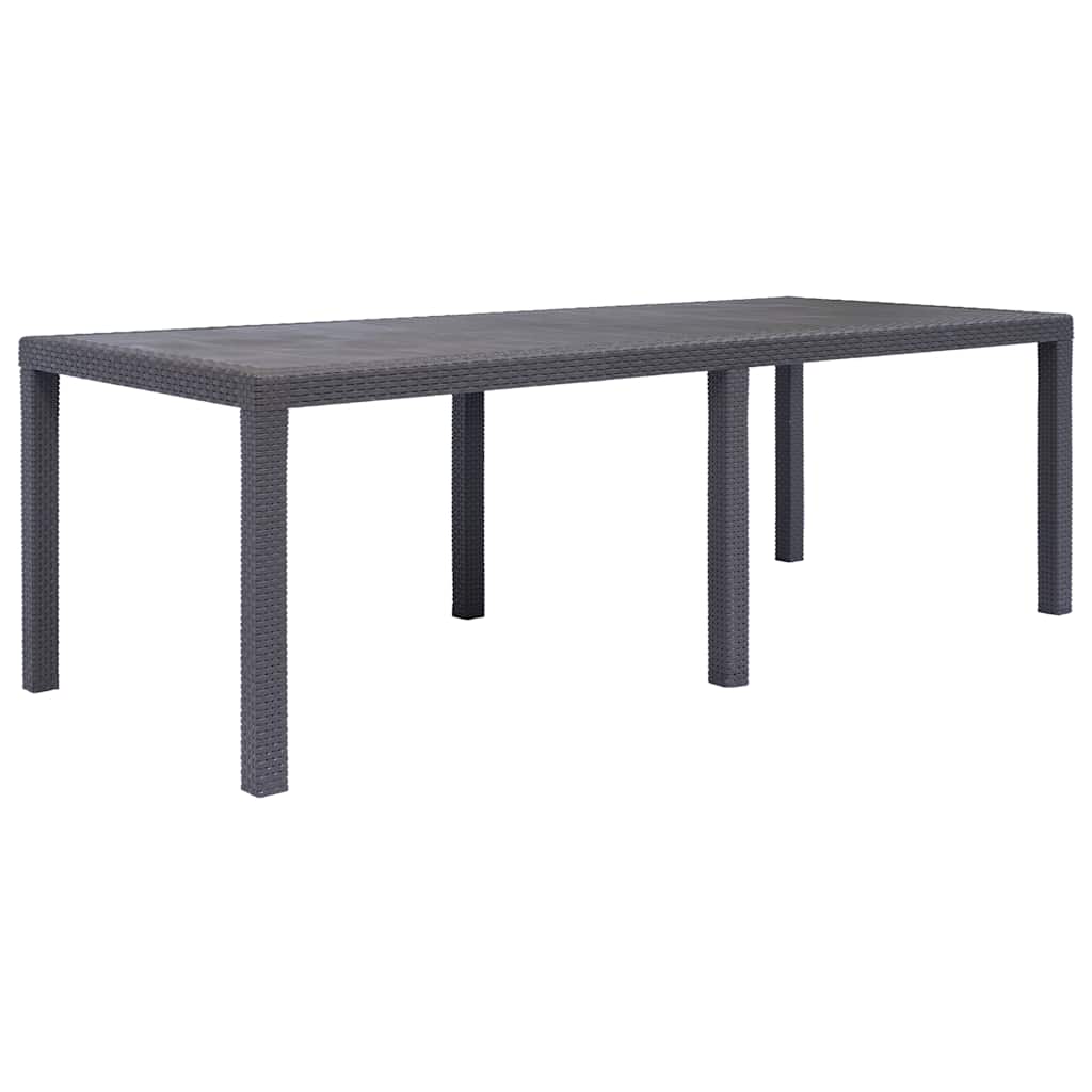Tuintafel 220x90x72 cm rattan-look kunststof bruin is nu te koop bij PeponiXL, paradijselijk wonen!
