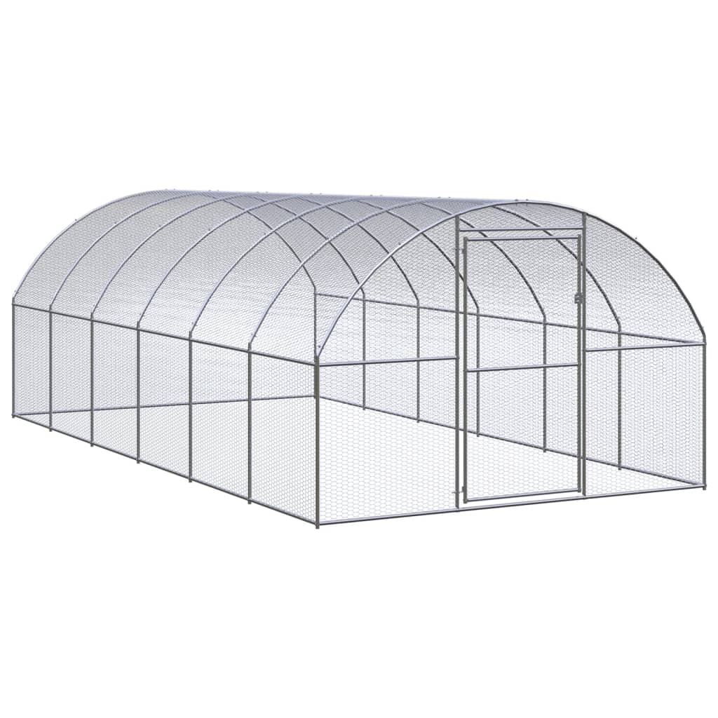 Kippenren 3x6x2 m gegalvaniseerd staal is nu te koop bij PeponiXL, paradijselijk wonen!