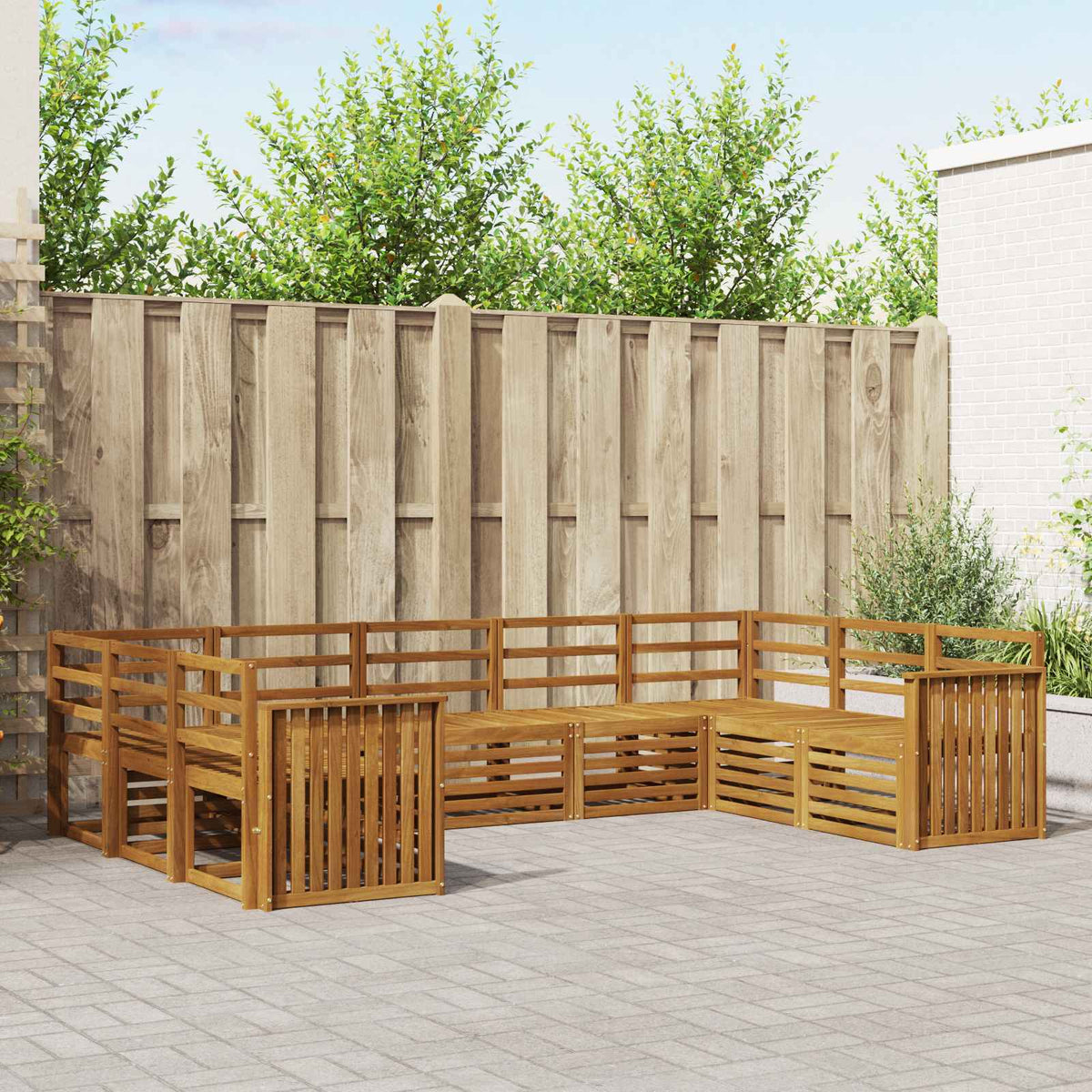 Hoekbank Set 9 pcs Naturel is nu te koop bij PeponiXL, paradijselijk wonen!