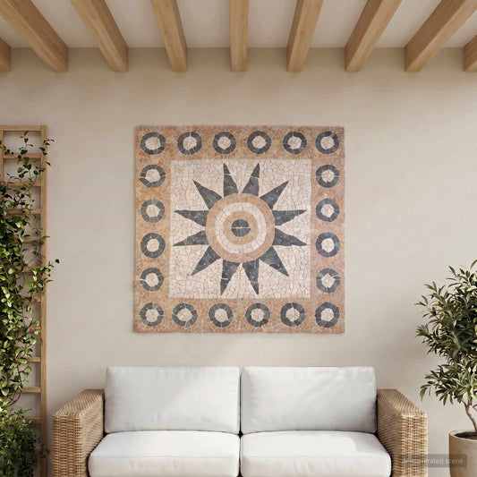 Mosaic Tiles Bloem Patroon Meerkleurig 120 x 120 cm Marmer is nu te koop bij PeponiXL, paradijselijk wonen!