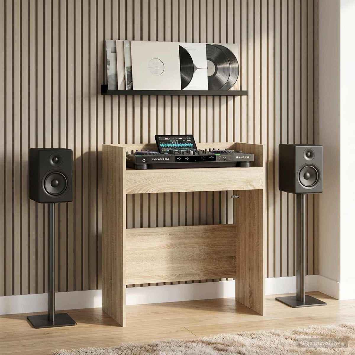 DJ Tafel Sonoma Eiken 62 x 45 x 102 cm Bewerkt hout is nu te koop bij PeponiXL, paradijselijk wonen!