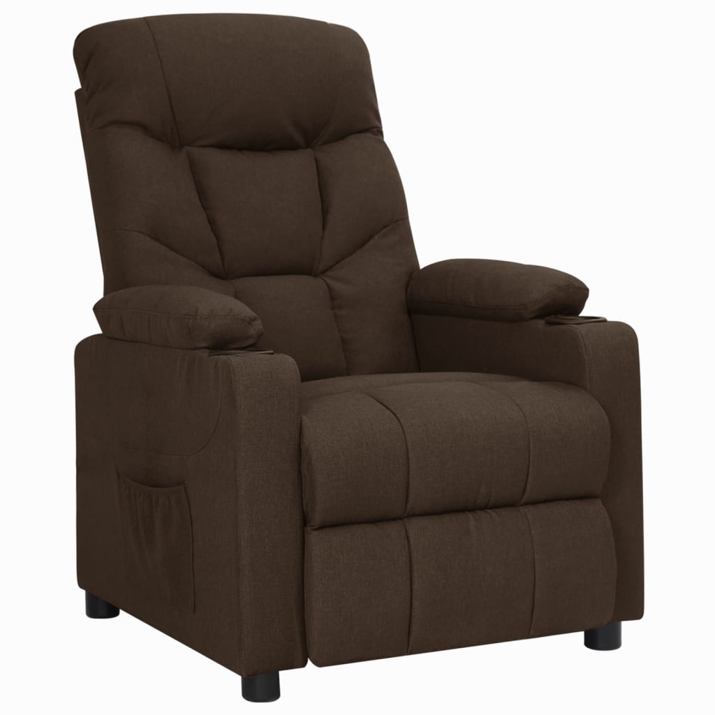 Fauteuil verstelbaar stof donkerbruin is nu te koop bij PeponiXL, paradijselijk wonen!