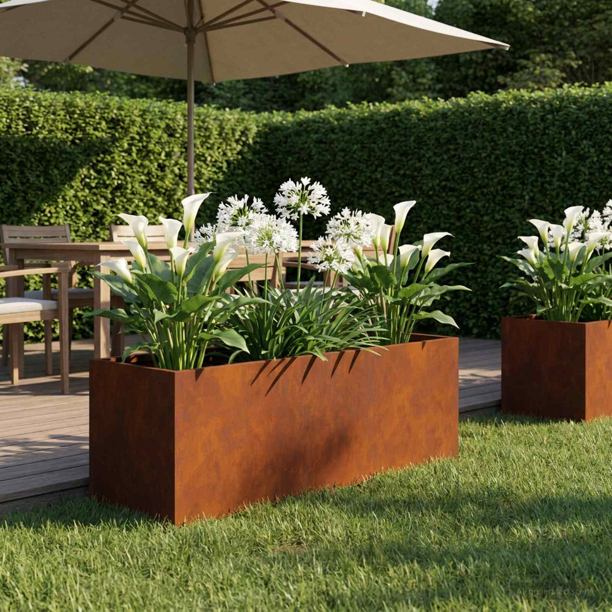 Plantenbak Roestkleurig 60 x 20 x 20 cm weervast staal is nu te koop bij PeponiXL, paradijselijk wonen!
