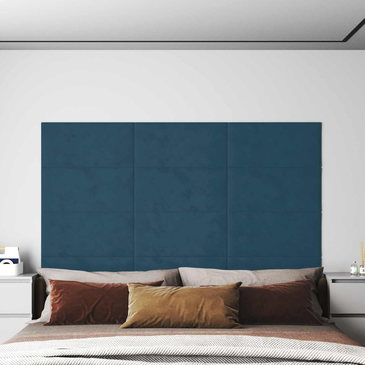 Wandhoofdbord 12 pcs Blauw Fluweel is nu te koop bij PeponiXL, paradijselijk wonen!