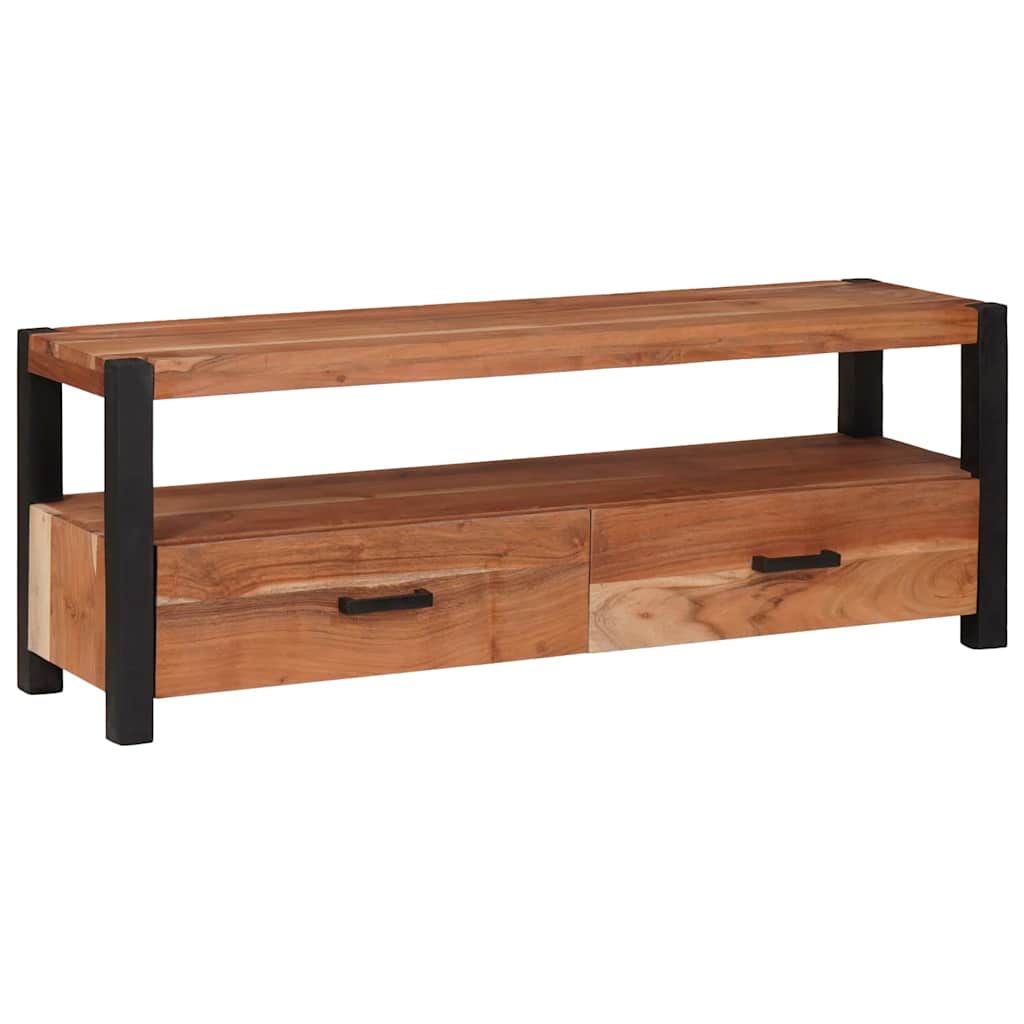 TV-kast met lade Bruin 110 x 30 x 40 cm Massief acaciahout is nu te koop bij PeponiXL, paradijselijk wonen!