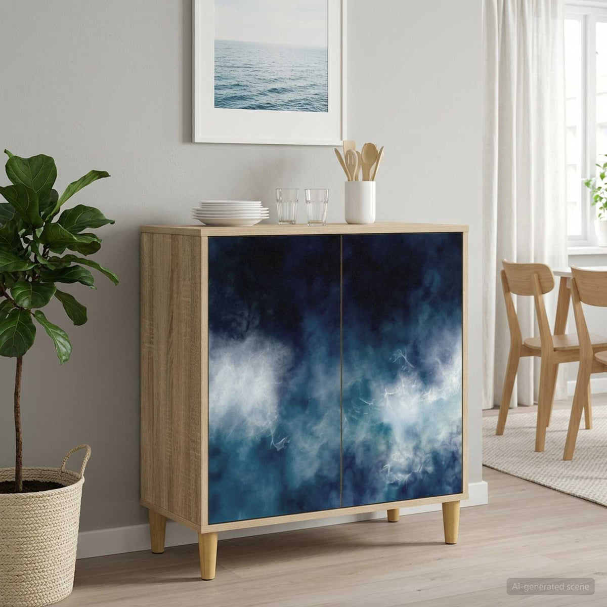 Dressoir RAALTE Sonoma 69 x 33 x 75 cm Bewerkt hout is nu te koop bij PeponiXL, paradijselijk wonen!