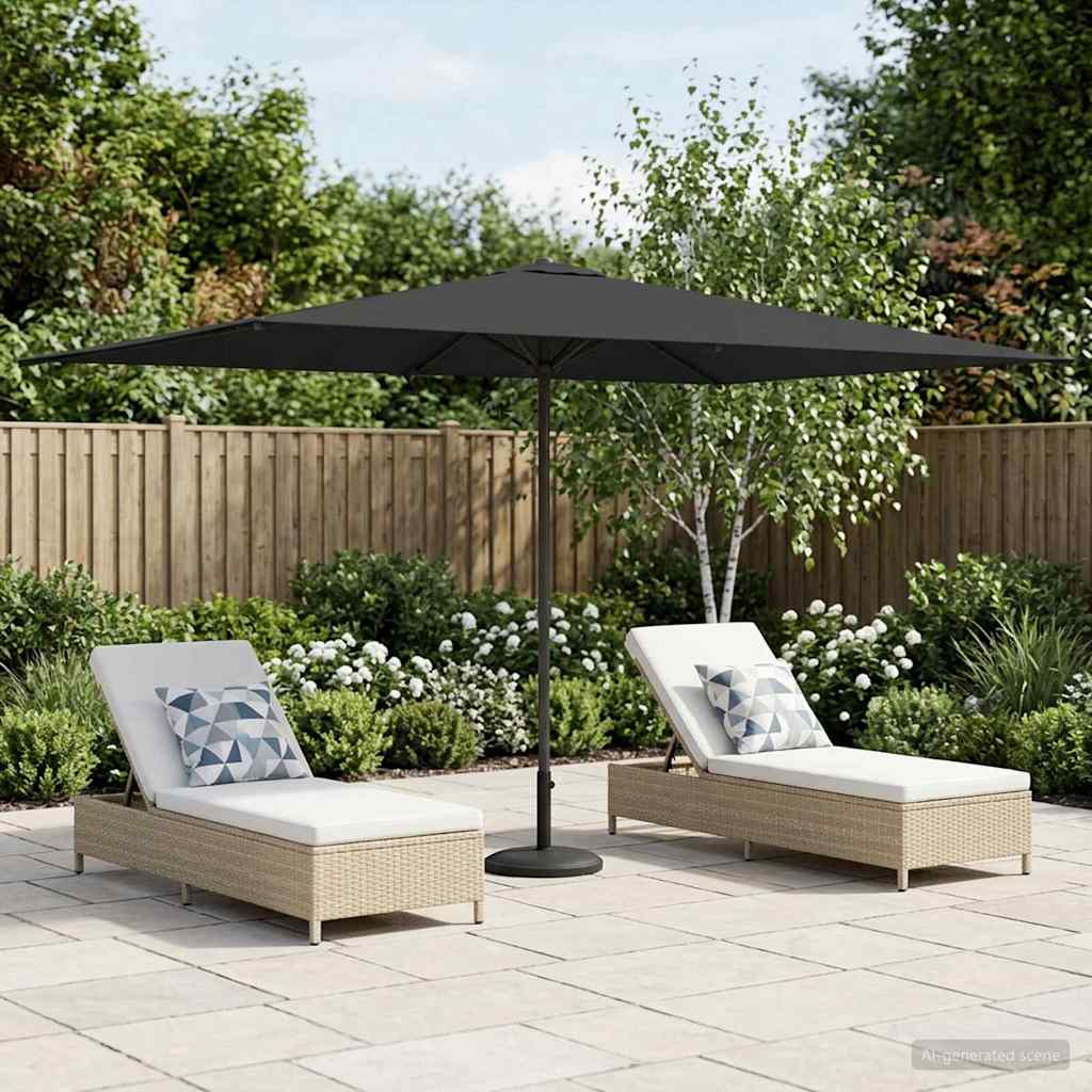 Tuinparasol 200 x 300 cm Polyester Rechthoekig Antracietkleurig is nu te koop bij PeponiXL, paradijselijk wonen!