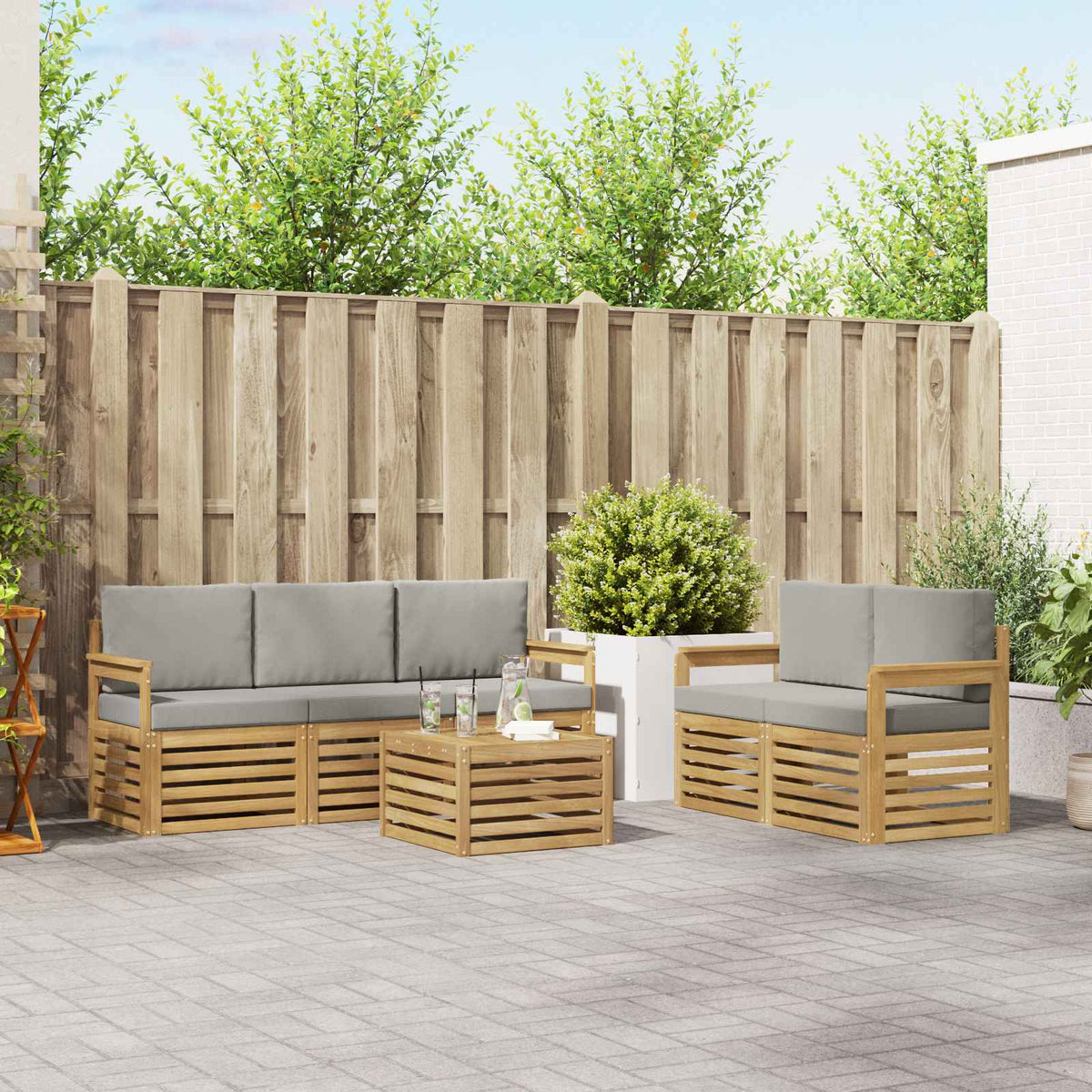 Sofa-Sets Massief Acaciahout is nu te koop bij PeponiXL, paradijselijk wonen!