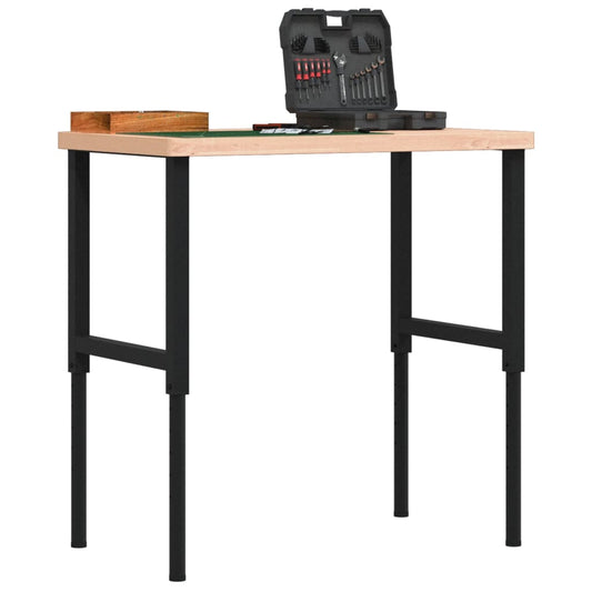 Werkbank rechthoekig 100x60x(73-99,5) cm massief beukenhout is nu te koop bij PeponiXL, paradijselijk wonen!