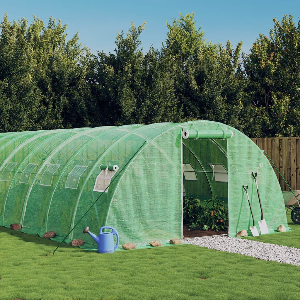 Tuinkas met stalen frame 72 m² 18x4x2 m groen is nu te koop bij PeponiXL, paradijselijk wonen!