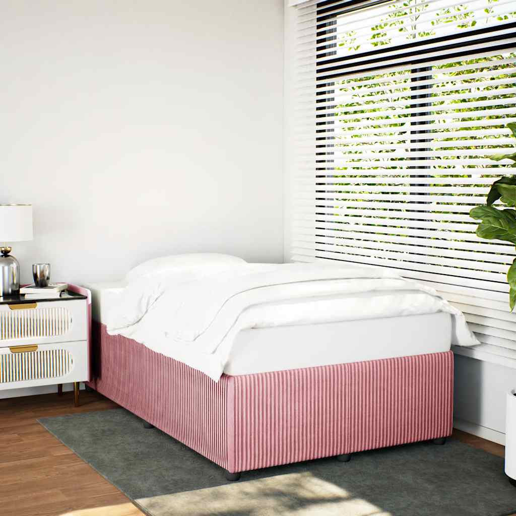 Bedframe fluweel roze 120x200 cm is nu te koop bij PeponiXL, paradijselijk wonen!