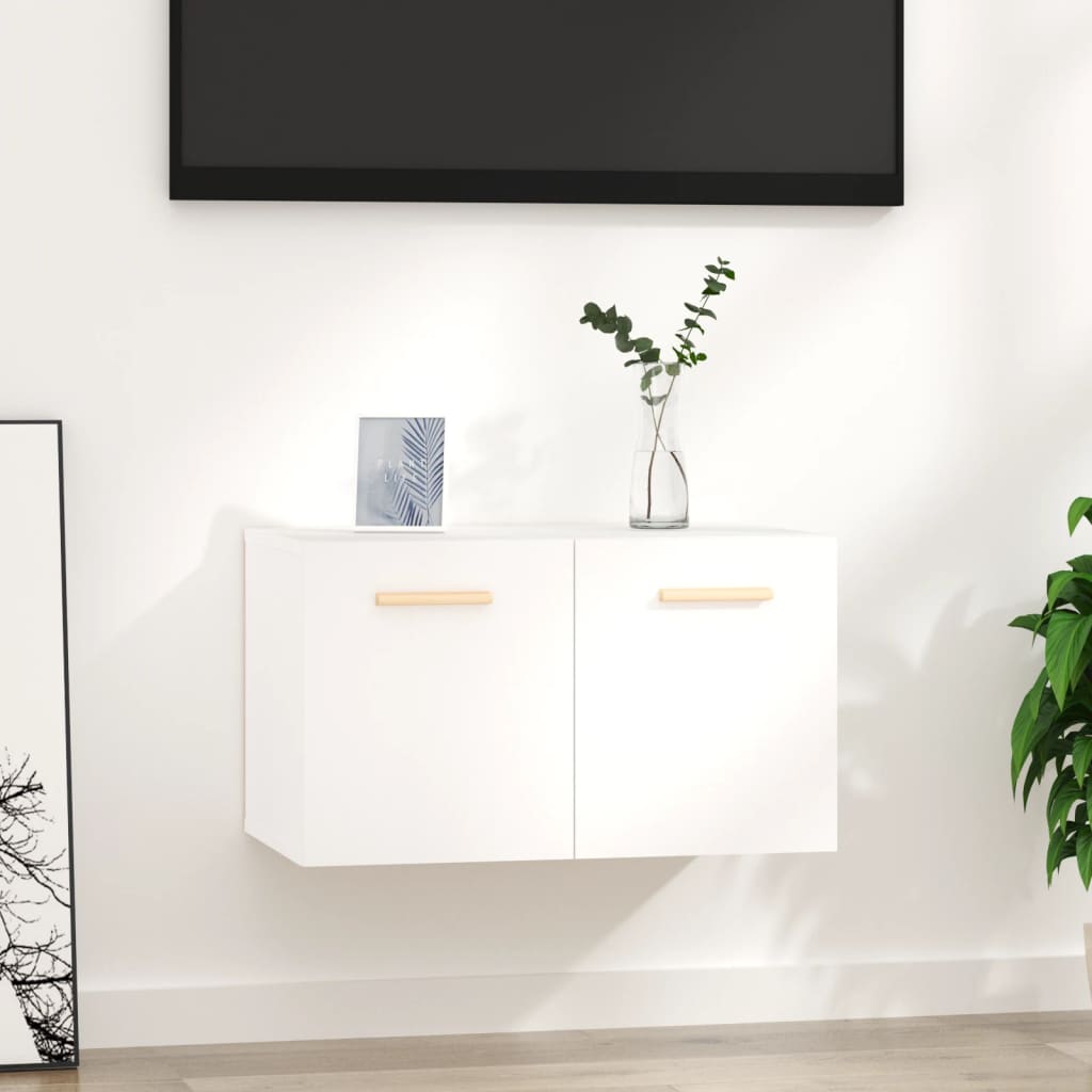 Wandkast 60x36,5x35 cm bewerkt hout wit is nu te koop bij PeponiXL, paradijselijk wonen!