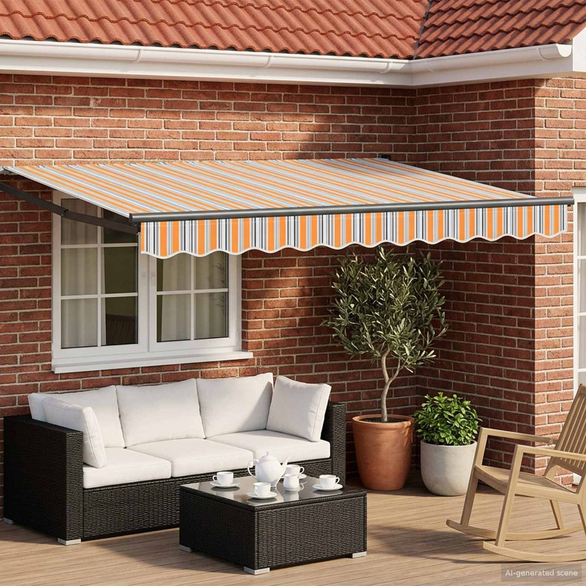 Elektrisch Uittrekbaar Zonnescherm 3,5 x 2,5 m is nu te koop bij PeponiXL, paradijselijk wonen!