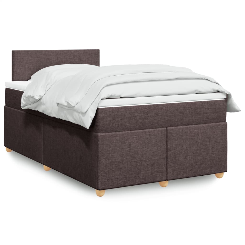 Boxspring met matras stof donkerbruin 120x200 cm is nu te koop bij PeponiXL, paradijselijk wonen!