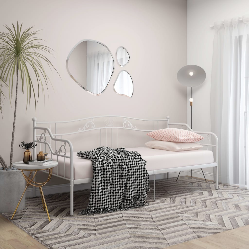 Slaapbank metaal wit 90x200 cm is nu te koop bij PeponiXL, paradijselijk wonen!
