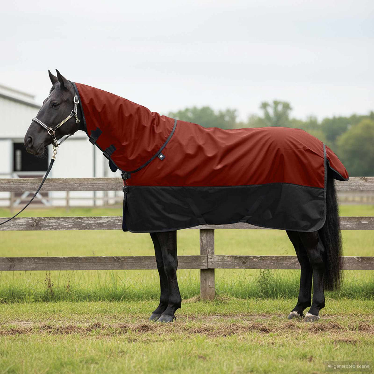 Paardendeken Donkergroen en Zwart 95 cm Polyester is nu te koop bij PeponiXL, paradijselijk wonen!