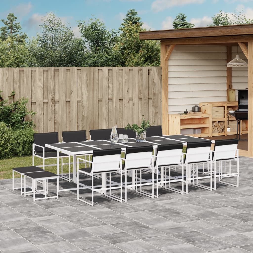 15-delige Tuinset met kussens textileen wit is nu te koop bij PeponiXL, paradijselijk wonen!