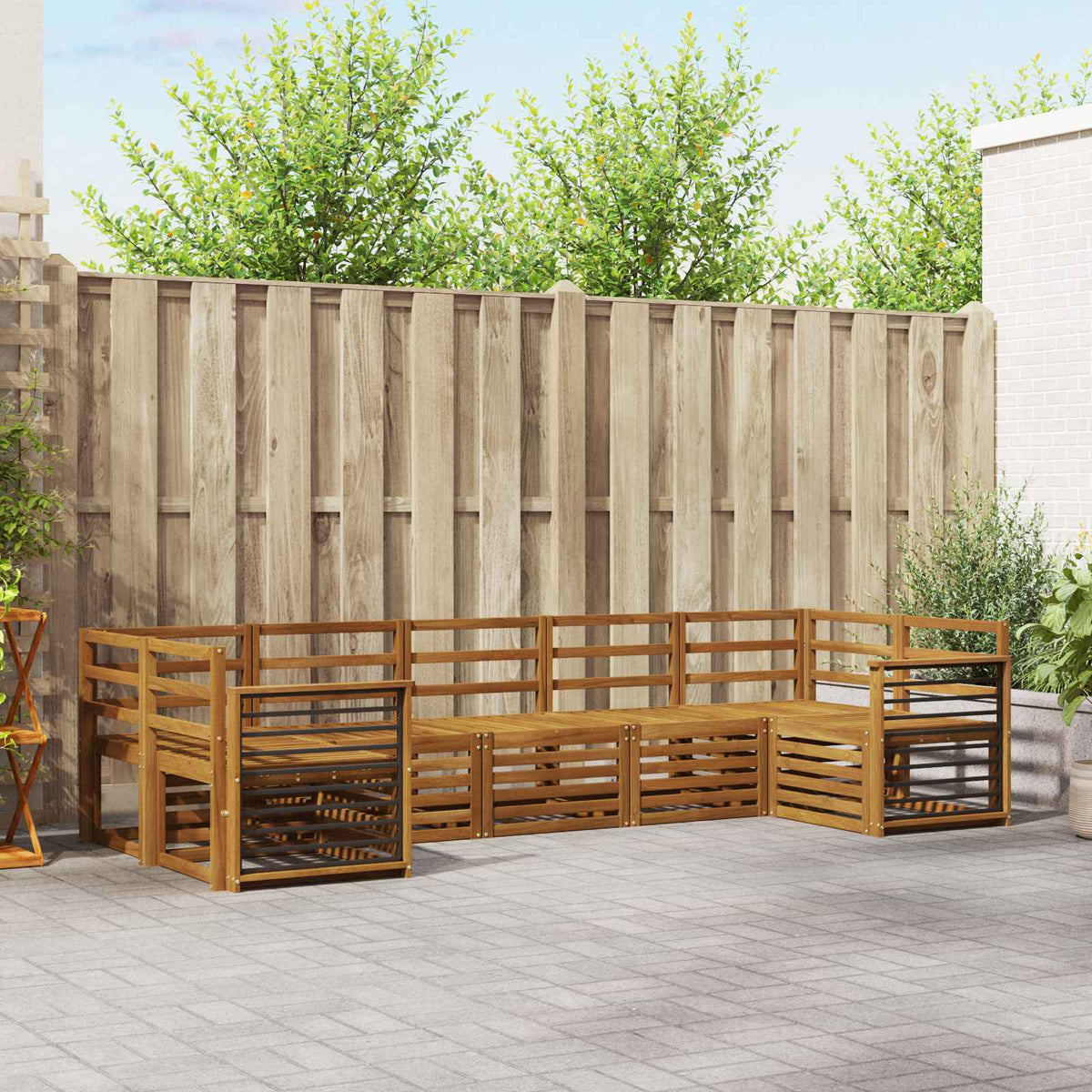 Hoekbank Set 7 pcs Naturel is nu te koop bij PeponiXL, paradijselijk wonen!