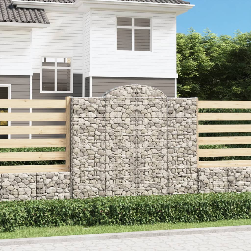 Schanskorven 6 st gewelfd 200x50x180/200 cm ijzer is nu te koop bij PeponiXL, paradijselijk wonen!