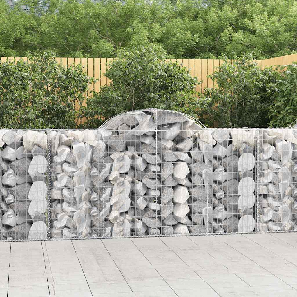 Schanskorven 4 st gewelfd 200x50x100/120 cm ijzer is nu te koop bij PeponiXL, paradijselijk wonen!
