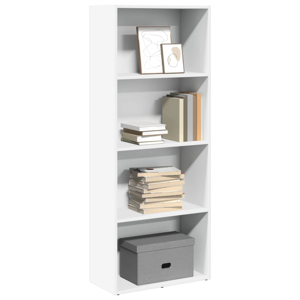 Boekenkast 60x30x152 cm bewerkt hout wit is nu te koop bij PeponiXL, paradijselijk wonen!