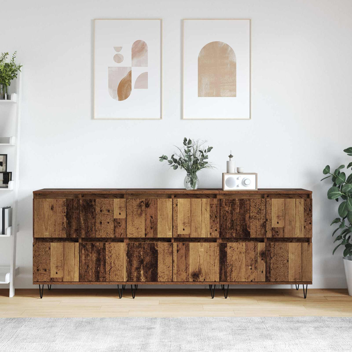 Dressoirs 3 pcs Oudhout is nu te koop bij PeponiXL, paradijselijk wonen!