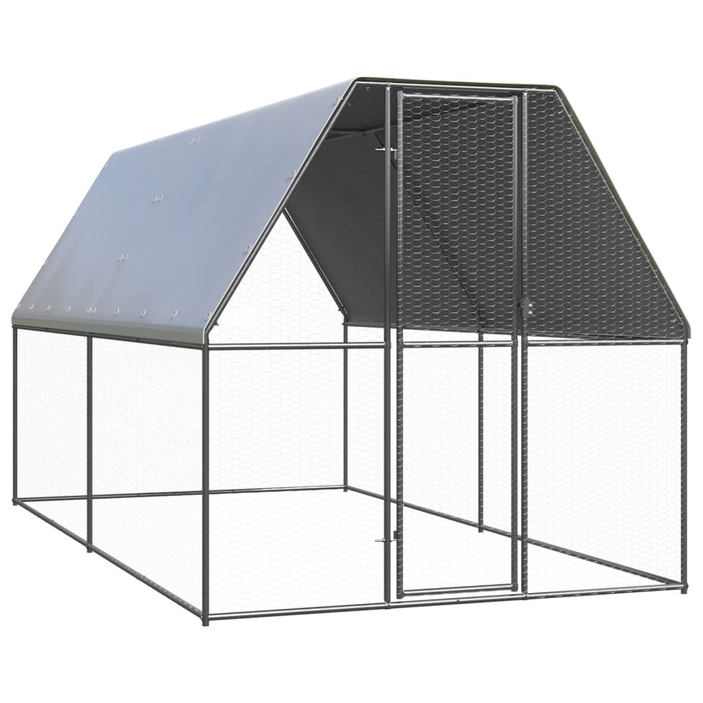 Buitenhok voor kippen 2x4x2 m gegalvaniseerd staal is nu te koop bij PeponiXL, paradijselijk wonen!