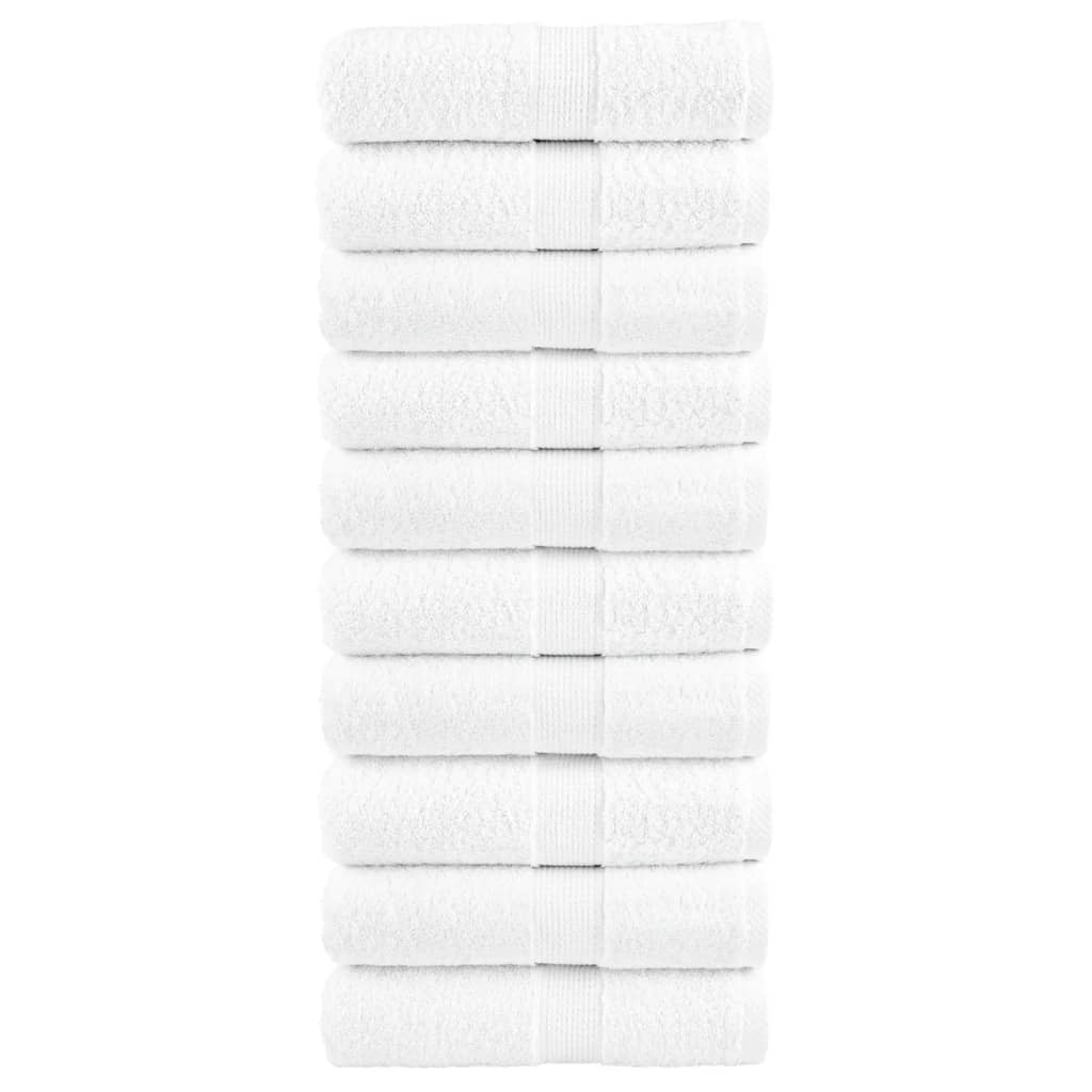 Premium washandjes SOLUND 10 stuks 30x30 cm 600 g/m² wit is nu te koop bij PeponiXL, paradijselijk wonen!