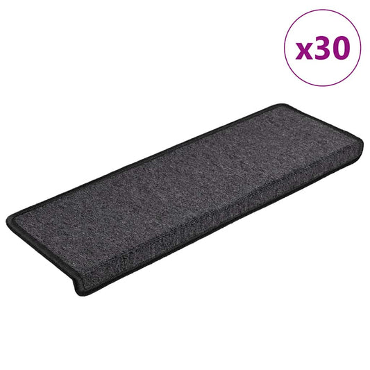 Trapmatten 30 st 65x21x4 cm Antraciet Rechthoekige Rand is nu te koop bij PeponiXL, paradijselijk wonen!