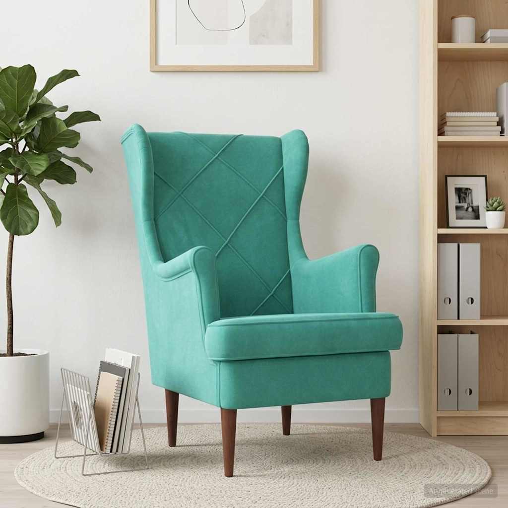 Fauteuil Turquoise Fluweel is nu te koop bij PeponiXL, paradijselijk wonen!