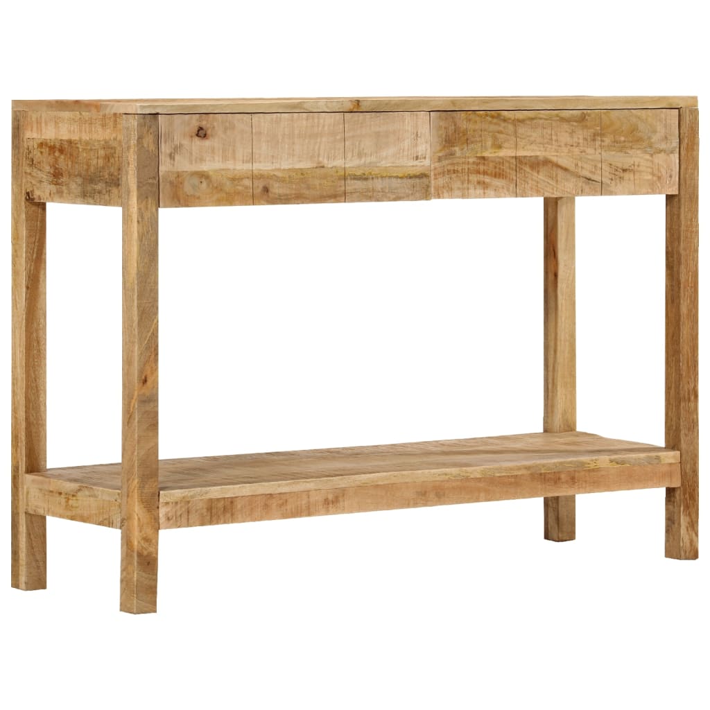 Wandtafel met 2 lades 110x35x75 cm massief mangohout is nu te koop bij PeponiXL, paradijselijk wonen!