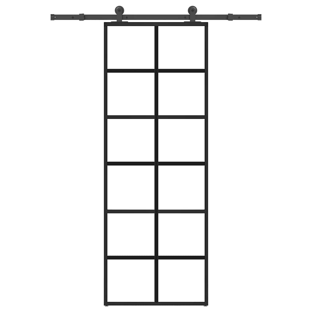 Schuifdeur met beslag 76x205 cm ESG-glas en aluminium is nu te koop bij PeponiXL, paradijselijk wonen!