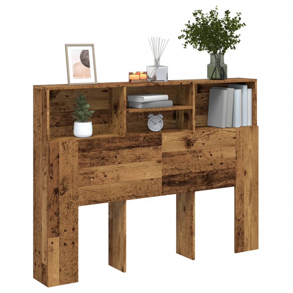Hoofdbordkast 140x19x103,5 cm oud houtkleurig is nu te koop bij PeponiXL, paradijselijk wonen!