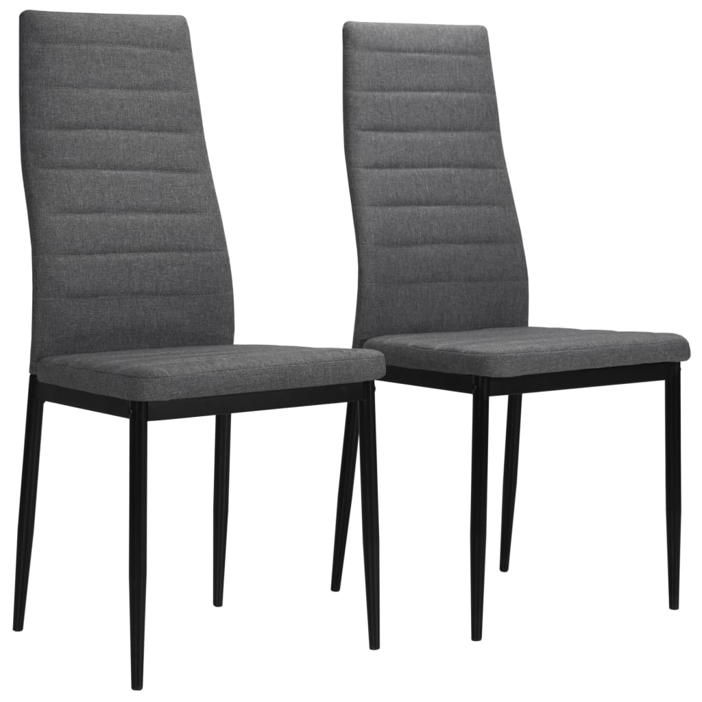 Eetkamerstoelen 2 st stof lichtgrijs is nu te koop bij PeponiXL, paradijselijk wonen!