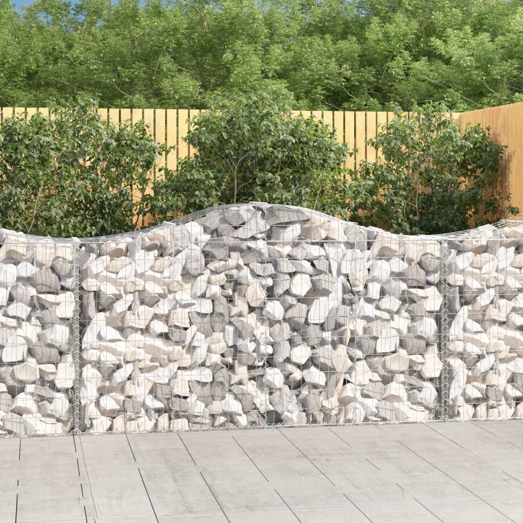 Schanskorven 4 st gewelfd 200x50x100/120 cm ijzer is nu te koop bij PeponiXL, paradijselijk wonen!